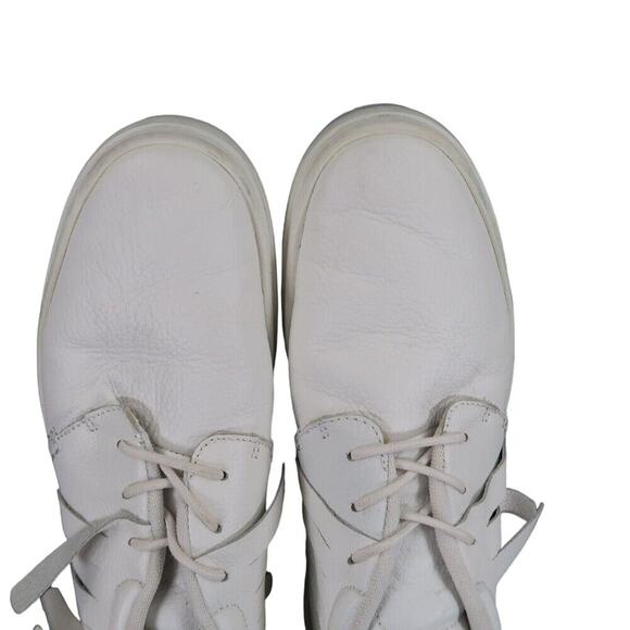 Clear Weather Shoes Mens 11 Sneaker Chukka Boot One O One White Leather Casual - Picture 7 of 13